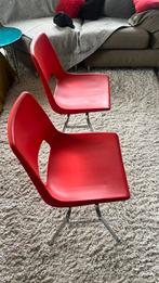 School/Kantine stoelen, Huis en Inrichting, Ophalen, Gebruikt, Rood