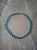 Ketting met blauwe en doorschijnende parels, Handtassen en Accessoires, Kettingen, Ophalen of Verzenden