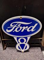 Emaille reclamebord Ford V8,  nu GRATIS verzenden!, Verzamelen, Ophalen of Verzenden, Nieuw, Reclamebord