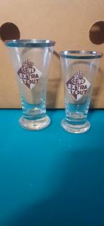 2 verres gévé  brasserie braine l alleud, Ophalen of Verzenden, Glas of Glazen