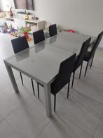 Keuken/Eettafel 6 personen, Huis en Inrichting, Ophalen, 50 tot 100 cm, Zo goed als nieuw, Vijf personen of meer