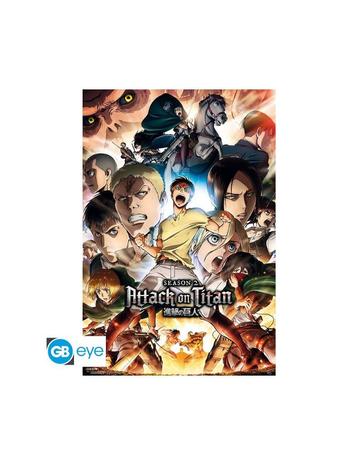 Attack On Titan - Poster Maxi (91.5x61cm) - S2 Key Art, Neuf, Carré, Autres sujets/thèmes, Affiche ou Poster pour porte ou plus grand