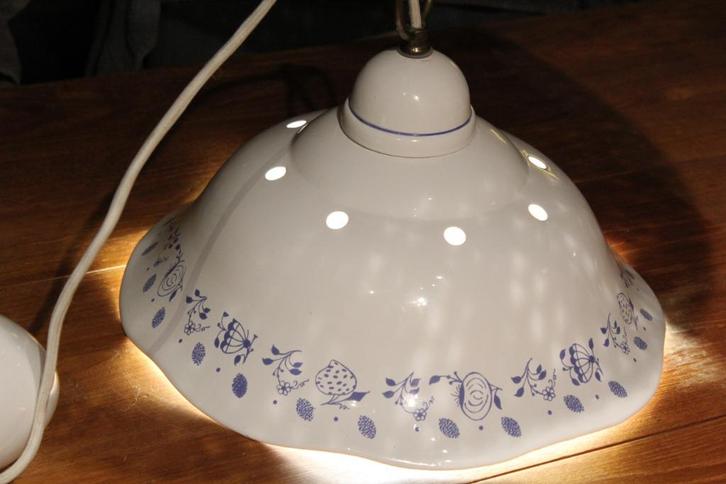 Porseleinen hanglamp, Maison & Meubles, Lampes | Suspensions, Comme neuf, Autres matériaux, Enlèvement ou Envoi