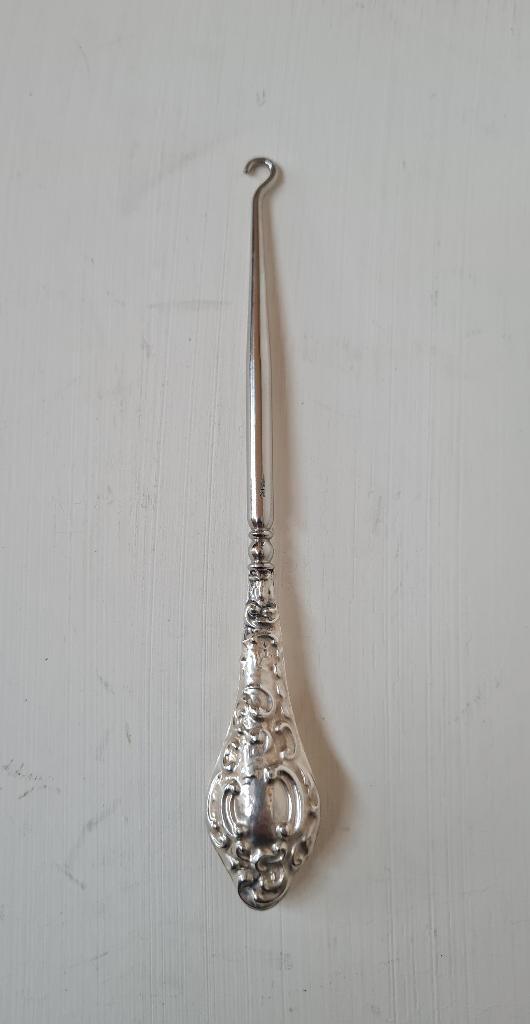 Crochet en argent sterling pour chaussures Belle Epoque, Antiquités & Art, Antiquités | Argent & Or, Argent, Enlèvement ou Envoi