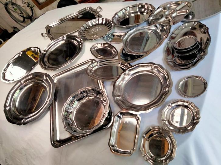 Lot de 30 pièces en ''inox'' de toutes dimensions, Huis en Inrichting, Keuken | Servies, Gebruikt, Ophalen