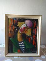 Schilderij clown van M.Coopmans, Antiek en Kunst, Kunst | Schilderijen | Modern, Ophalen