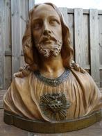 Antiek Jezusbeeld Parentani Belgium groot Jezusbeeld 33cm, Antiek en Kunst, Antiek | Religieuze voorwerpen, Ophalen of Verzenden