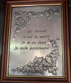 Plaque d’étain « humoristique » encadrée, Enlèvement