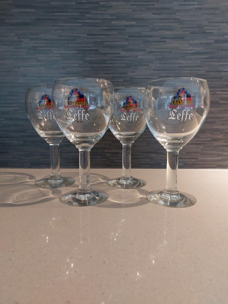 NIEUW 4 Leffe glazen #biermerken #bierglazen, Ophalen, Nieuw, Leffe