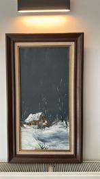 Schilderij met sneeuwlandschap, Antiek en Kunst, Ophalen