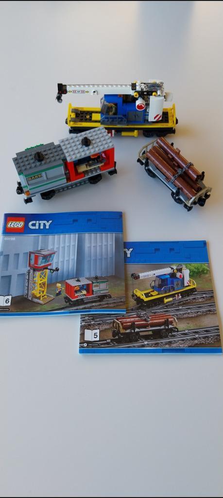 Lego 60198 trein: drie wagons voor goederenvervoer, Kinderen en Baby's, Speelgoed | Duplo en Lego, Zo goed als nieuw, Lego, Complete set