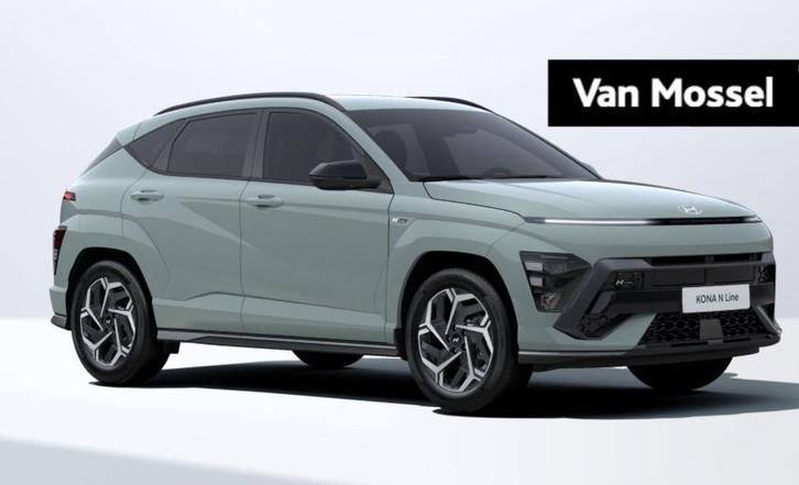 Hyundai Kona FEEL N-LINE, Auto's, Hyundai, Bedrijf, Te koop, Kona, Benzine, Overige carrosserie, Automaat, Zilver of Grijs, Stof