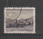 Liechtenstein 1944-45 Triesen 10 R obliteré, Affranchi, Liechtenstein, Envoi, Autres pays