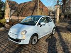 Fiat 500 - 1.2 Benzine - Riviera Blue, Auto's, Voorwielaandrijving, Beige, Blauw, Bedrijf