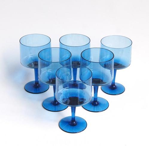 Set de 6 verres à vin - verrerie de Boussu 1960s, Antiquités & Art, Antiquités | Verre & Cristal, Enlèvement ou Envoi