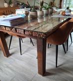 Eetplaats tafel + bijhorende salon tafel, Ophalen, Zo goed als nieuw