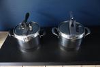 Deux marmites à pression Lagostina - 5L - Très bon état, Inox, Gebruikt, Inductieplaat, Ophalen