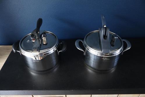 Deux marmites à pression Lagostina - 5L - Très bon état, Huis en Inrichting, Keuken | Potten en Pannen, Gebruikt, Kookpan of Snelkookpan