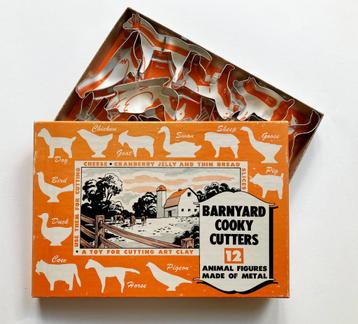 Cookie cutters Vintage US 'Les animaux de la ferme' beschikbaar voor biedingen