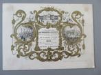 Carte en porcelaine 1843 Fêtes du casino de Gand, Comme neuf, Autres sujets/thèmes, Avant 1940, Enlèvement ou Envoi
