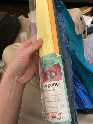 Crêpe- en zijdepapier, Hobby en Vrije tijd, Ophalen, Gebruikt