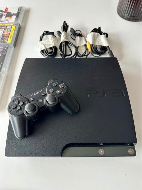 PS 3 Slim (160GB) + controller + 12 topgames (los of bundel), Games en Spelcomputers, Spelcomputers | Sony PlayStation 3, Gebruikt