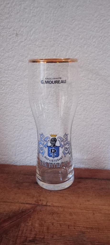 Brouwerijbierglas Diekirch 20 cl voor G. Moureaux, Verzamelen, Biermerken, Gebruikt, Glas of Glazen, Overige merken, Ophalen of Verzenden