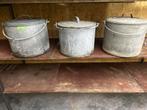 Zinken kuipen met deksel, Antiek en Kunst, Ophalen