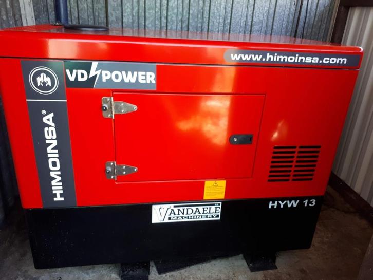 Stroomgroep  Himoinsa HYW 13 KVA, Doe-het-zelf en Bouw, Aggregaten, Gebruikt, Dieselolie, 10 tot 30 kVA, Elektrisch startend, Geluidgedempt