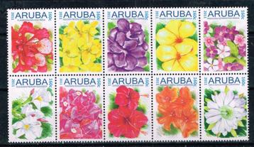 Postzegels uit Aruba - K 2024 - bloemen beschikbaar voor biedingen