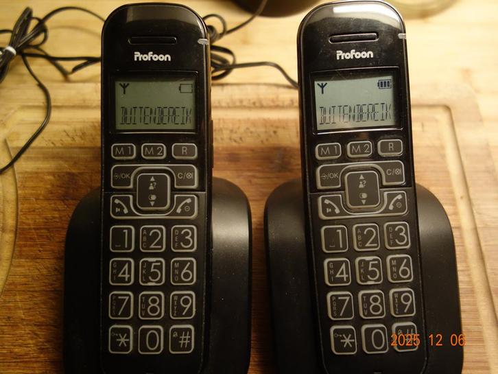 telefoon handset Profoon pd 2808 duo draadloos werkt perfect, Telecommunicatie, Vaste telefoons | Handsets en Draadloos, Gebruikt