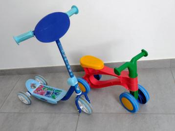 Kleuter loopfietsje en step beschikbaar voor biedingen