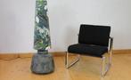 1970s brutalist aardewerk vloerlamp, lampenvoet, blauw grijs, Ophalen, Overige materialen, Gebruikt, Brutalist , modern , vintage design