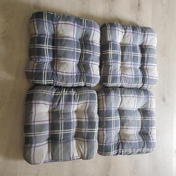 Lot de 4 galettes, coussins de chaises, Enlèvement, Comme neuf