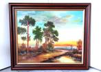 Prachtige oude olieverf schilderij op hout, Gesigneerd!, Ophalen