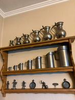 Verzameling tinnen kannen en maatbekers( 6kg 200), Enlèvement