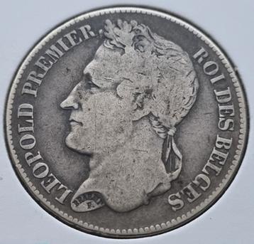 2 Francs 1834 B (Gelauwerd) Leopold I / Zeldzaam ! beschikbaar voor biedingen