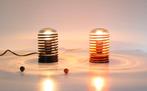 2 x vintage Space age wandlampen RARE, Huis en Inrichting, Ophalen of Verzenden, Zo goed als nieuw, Metaal