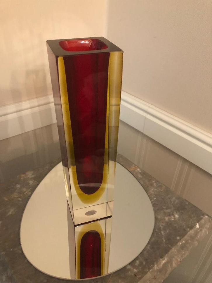 Murano blokvaas, Flavio Poli, somerso, Antiek en Kunst, Antiek | Glaswerk en Kristal, Ophalen of Verzenden