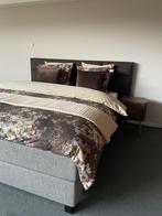 Boxspring Pullman met matrassen en topper 180cm x 220 cm, Huis en Inrichting, Slaapkamer | Boxsprings, Bruin, Ophalen of Verzenden