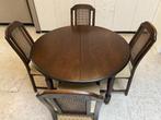 Tafel rond uitschuifbaar, incl 6 stoelen en dressoir, Ophalen, Rond
