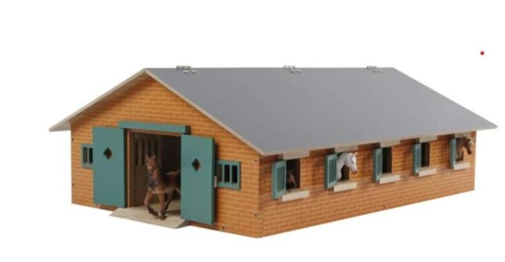 Kids Globe houten paardenstal met 9 boxen voor Schleich, Kinderen en Baby's, Speelgoed | Overig, Zo goed als nieuw, Jongen of Meisje
