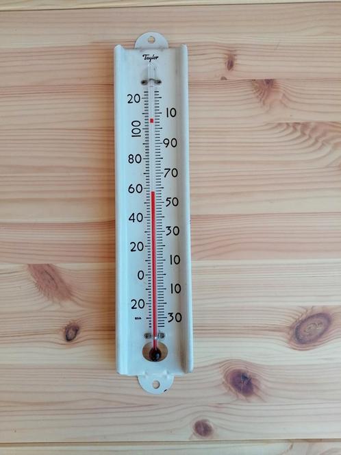 Ancien thermomètre en métal émaillée Taylor USA, Antiek en Kunst, Antiek | Email
