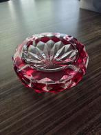 Vintage Val-Saint-Lambert Kristallen Asbak Rood, Antiek en Kunst, Ophalen