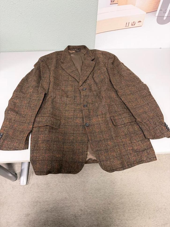 Vintage Harris Tweed Heren Colbert Wol wollen bruin Maat XL, Kleding | Heren, Kostuums en vesten, Zo goed als nieuw, Maat 56/58 (XL)
