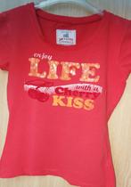 Rode T-shirt - Lola & Liza - maat S (164-170), Kinderen en Baby's, Lola & Liza, Meisje, Ophalen of Verzenden, Zo goed als nieuw