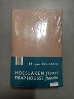 2 persoons hoeslaken. Flanel., Neuf, Drap-housse ou Taie d'oreiller, Brun, Enlèvement