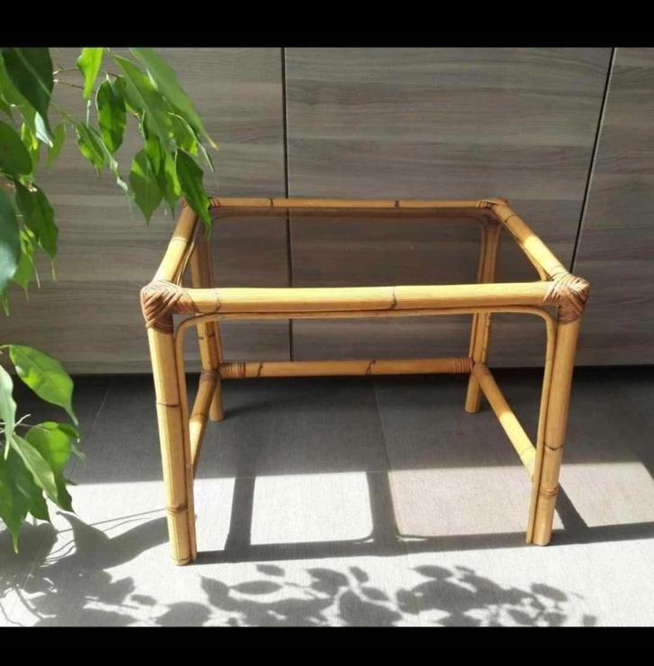Vintage bamboe tafel 🐼, Antiek en Kunst, Antiek | Meubels | Tafels, Ophalen