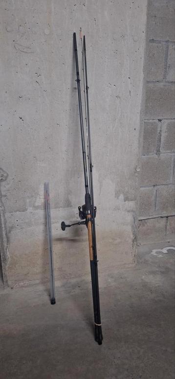 Shimano catana 12ft feeder molen daiwa 4000, Enlèvement, Comme neuf, Moulinet
