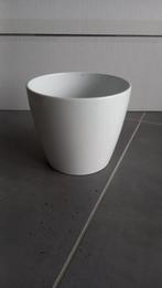 Cache-pot blanc en céramique, Moins de 25 cm, Comme neuf, Enlèvement, Intérieur